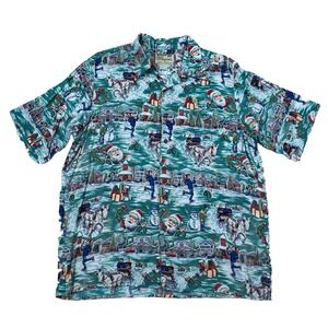 Reyn Spooner Mele Kalikimaka Men's Large Hawaiian Shirt Christmas